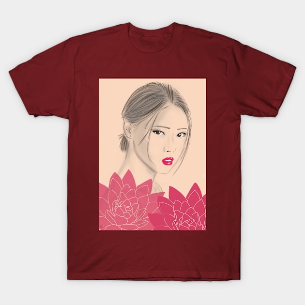 Asian girl T-Shirt by nasia9toska